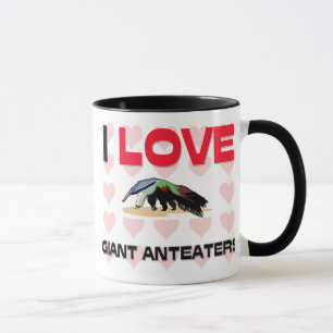 Caneca Eu amo Anteaters gigantes