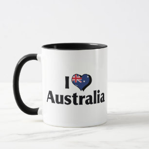 Caneca Eu Amo Bandeira da Austrália