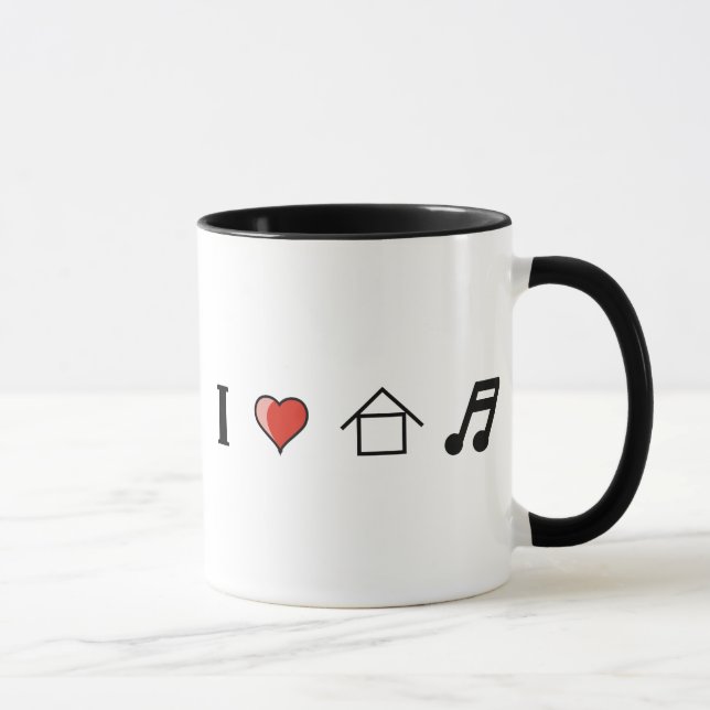 Caneca Eu amo bater do clube da música da casa (Direita)
