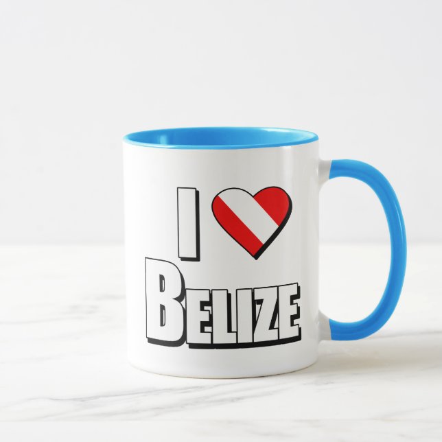 Caneca Eu Amo Belize Diving (Direita)