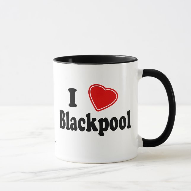 Caneca Eu amo Blackpool (Direita)