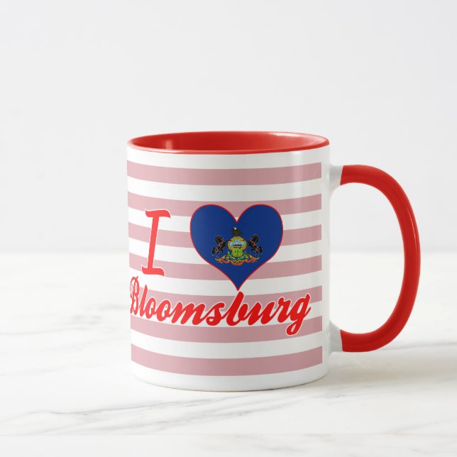 Caneca Eu amo Bloomsburg, Pensilvânia (Direita)