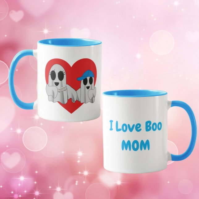 Caneca Eu amo BOO Mãe-Azul (Criador carregado)