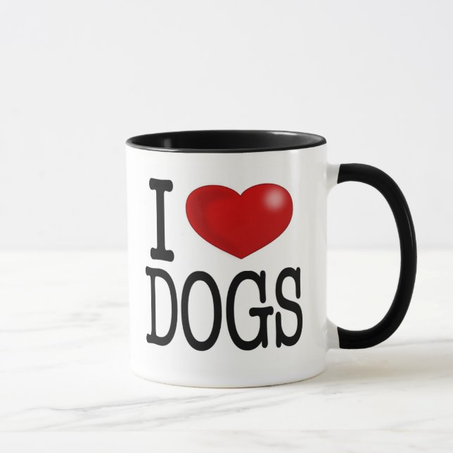 Caneca eu amo cães (Direita)