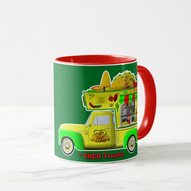 Caneca Eu amo caminhões (Taco) (Frente Esquerda)