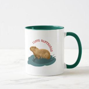 Caneca Eu amo capybaras