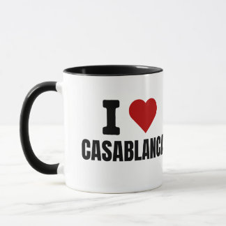 Caneca Eu amo casablanca - eu coração casablanca morocco