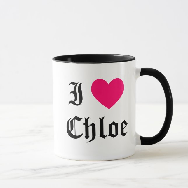 Caneca Eu Amo Chloe (Direita)