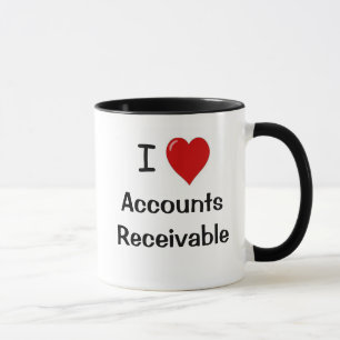 Caneca Eu amo citações Receivable da AR das contas
