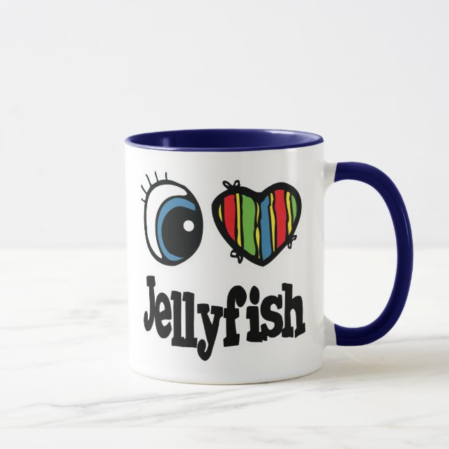 Caneca Eu Amo (Coração) Água-Viva (Direita)