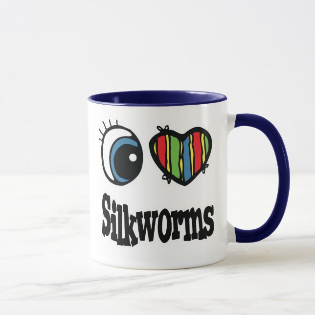 Caneca Eu Amo (Coração) Bicho-da-Seda (Direita)