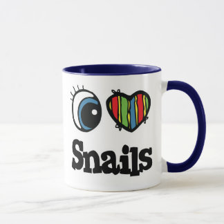 Caneca Eu Amo (Coração) Caracóis