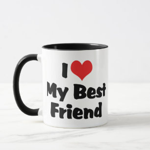 Caneca Eu Amo Coração Meu Melhor Amigo - BFF