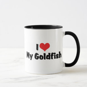 Caneca Eu Amo Coração Meu Peixe Dourado - Amante de Peixe
