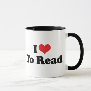 Caneca Eu Amo Coração Para Ler - Amante de Livros