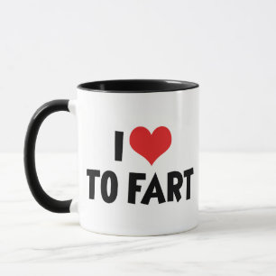 Caneca Eu Amo Coração Para Peidar