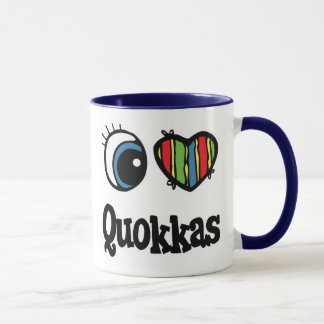Caneca Eu Amo (Coração) Quokkas