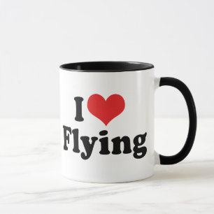 Caneca Eu Amo Coração Voador - Amante de Avião