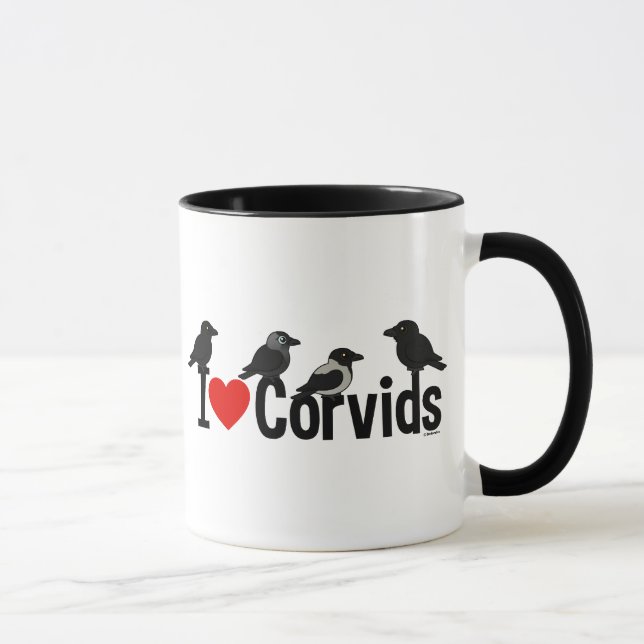 Caneca Eu amo Corvids (Direita)