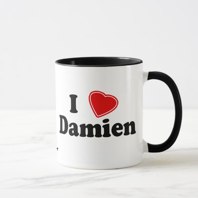 Caneca Eu amo Damien (Direita)