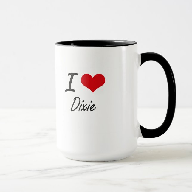 Caneca Eu amo Dixie (Direita)