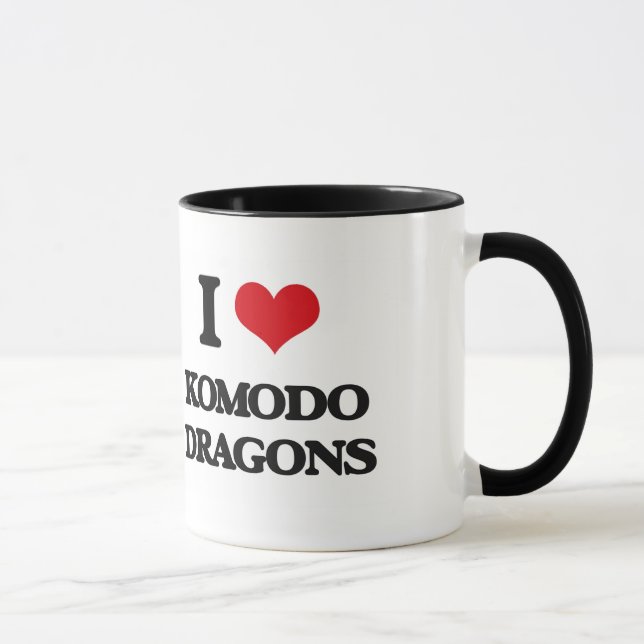 Caneca Eu amo dragões de Komodo (Direita)