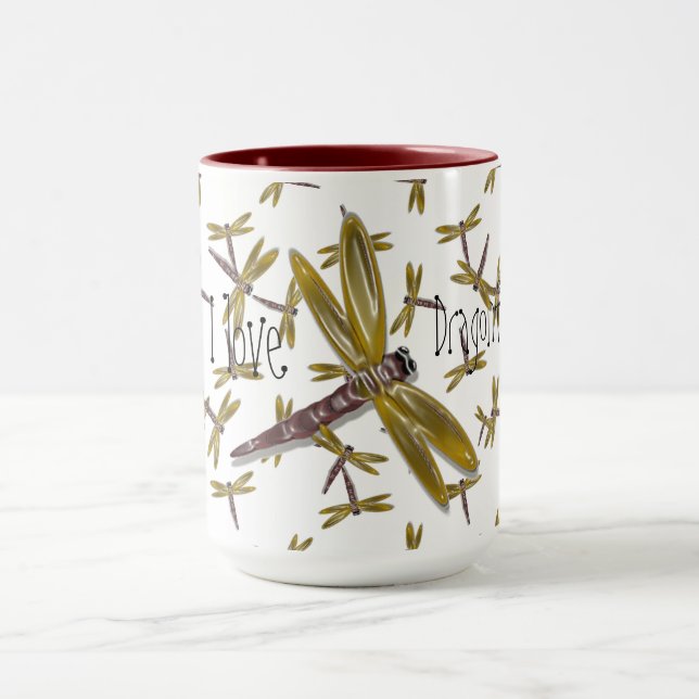 Caneca Eu amo Dragonflies Arte Digital e Gráfica (Centro)