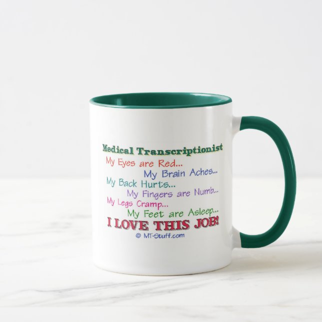 Caneca Eu amo este trabalho! (Direita)