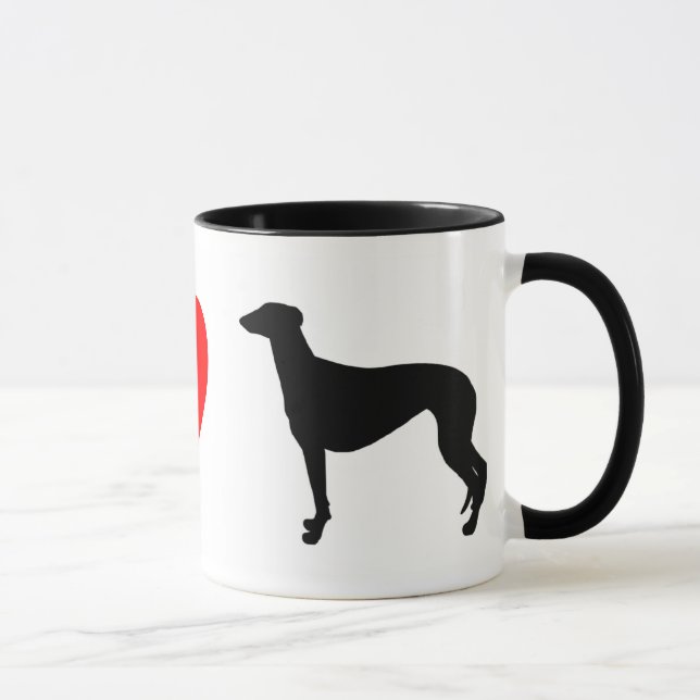 Caneca Eu amo galgos (Direita)