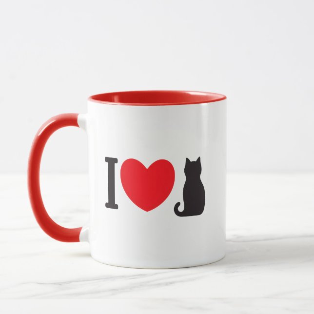 Caneca Eu Amo Gatos (Esquerda)