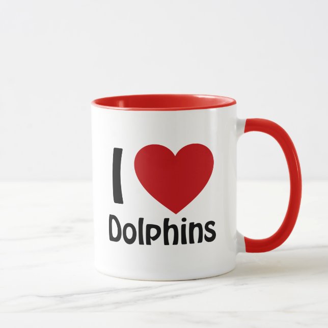 Caneca Eu amo golfinhos (Direita)