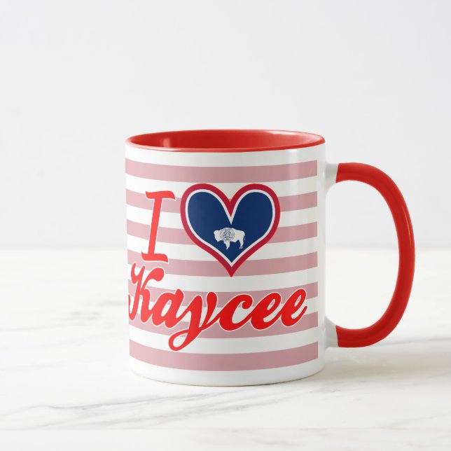 Caneca Eu amo Kaycee, Wyoming (Direita)