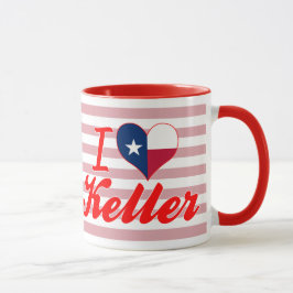 Caneca Eu amo Keller, Texas