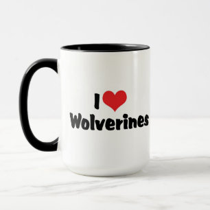 Caneca Eu Amo Lobos Cinzentos de Coração