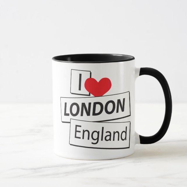 Caneca Eu amo Londres Inglaterra (Direita)