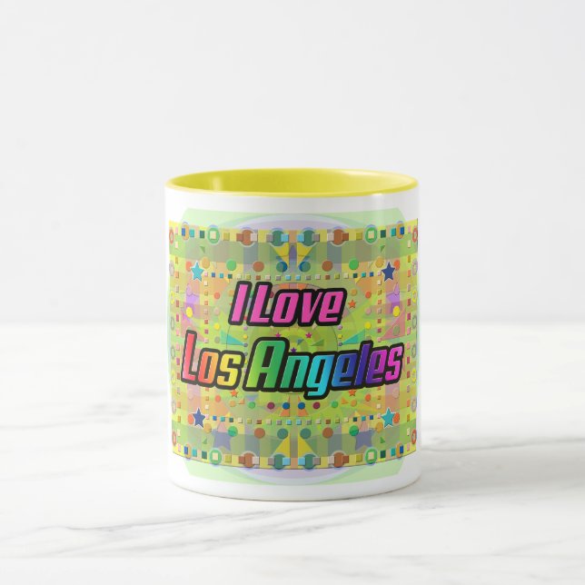 Caneca Eu Amo Los Angeles Sorria Bright Mug (Centro)