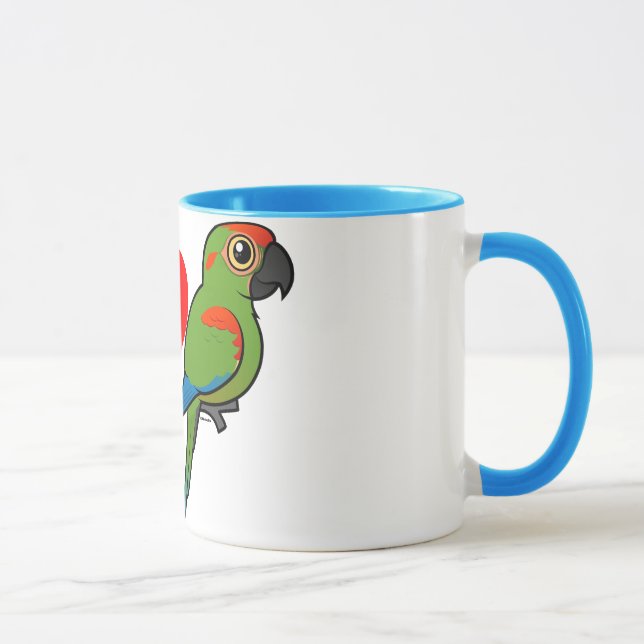 Caneca Eu amo Macaws Vermelho-fronteados (Direita)