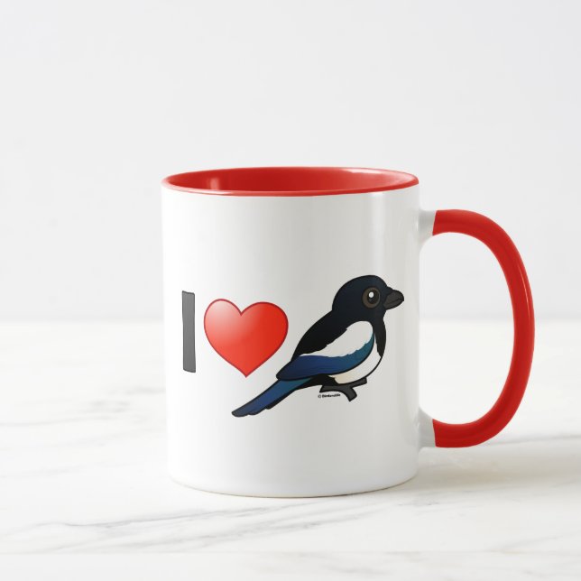 Caneca Eu amo Magpies (Direita)