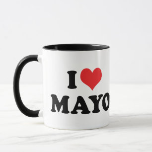 Caneca Eu Amo Maionese de Coração - Amante de Maionese