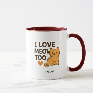 Caneca EU AMO MEOW TAMBÉM – Personalizada | Adicio