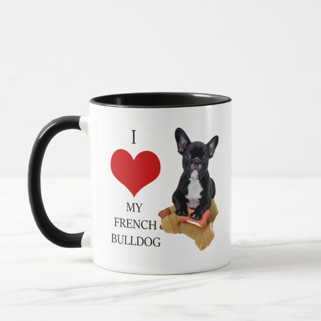 CANECA EU AMO MEU BULDOGUE FRANCÊS (Esquerda)
