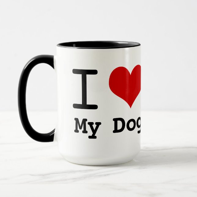 Caneca Eu amo meu cachorro (Esquerda)