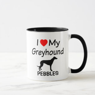 Caneca Eu Amo Meu Cachorro De Greyhound