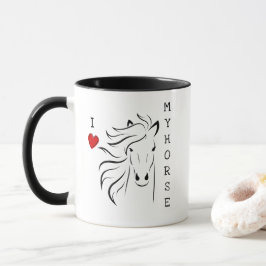 Caneca Eu Amo Meu Cavalo Gráfico