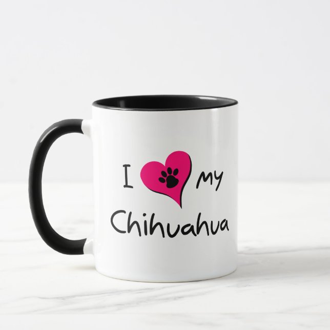 Caneca Eu amo meu Chihuahua (Esquerda)