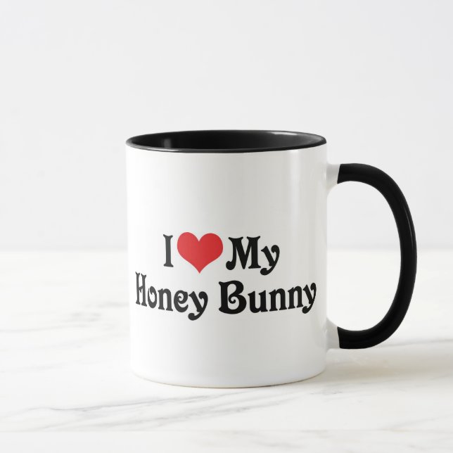 Caneca Eu Amo Meu Coelho Mel (Direita)