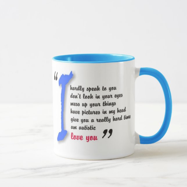 Caneca Eu amo meu filho autístico - série original do (Direita)