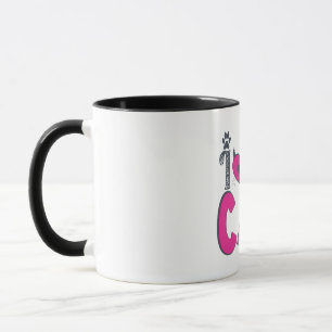 Caneca Eu Amo Meu Gato – Design Fofo para Amantes de Anim