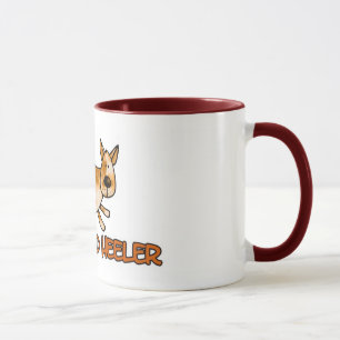 Caneca eu amo meu heeler vermelho