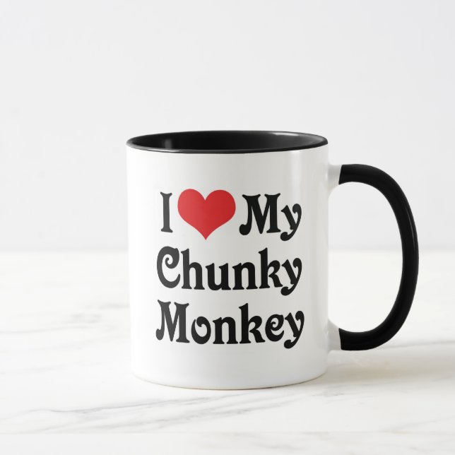 Caneca Eu Amo Meu Macaco Chunky (Direita)